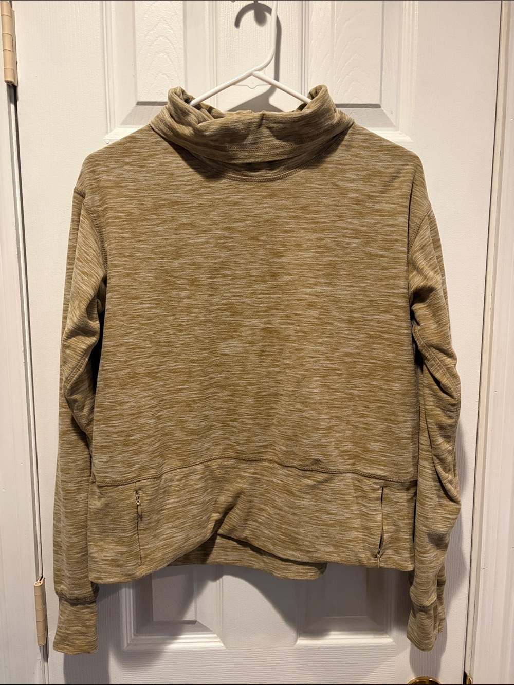 Avia Cozy Mock Neck Women's Sweater in Tan